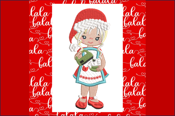 Baking Christmas-a: A Charming Embroidery Design for Seasonal Apparel