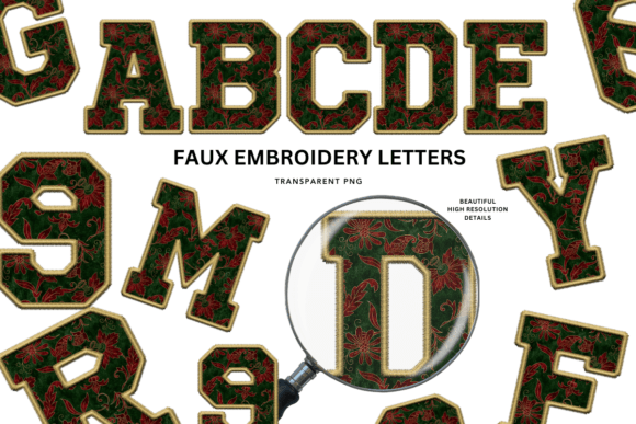 Christmas Alpha Set, Faux Embroidery: A Designer's Perspective