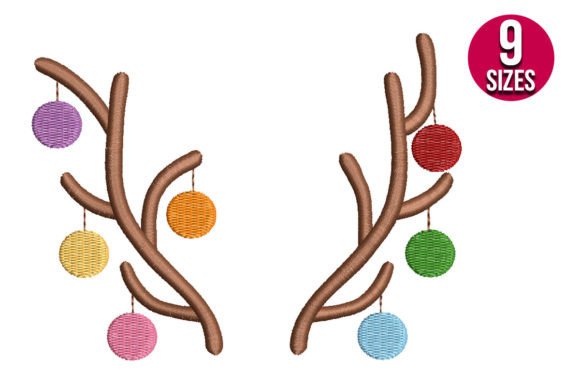 Christmas Antlers: A Festive Embroidery Design Review