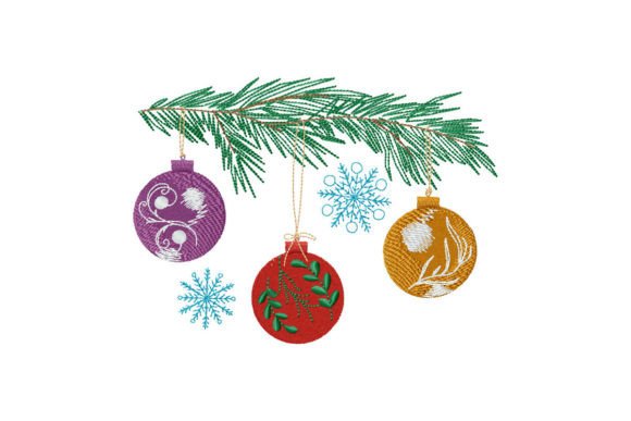 Christmas Balls on a Pine Tree Embroidery Review