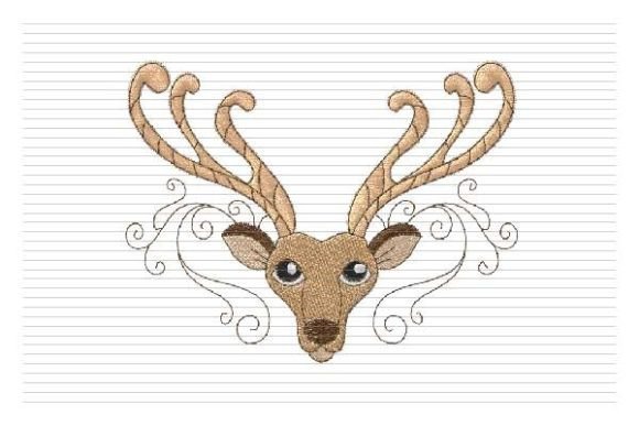 Christmas Deer Face Cute Reindeer Embroidery Design Review