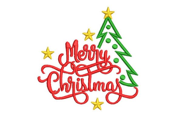 Christmas Lettering Merry Christmas Embroidery Design Review