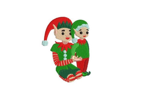 Elf Family Kid with Dad Embroidery Design Review