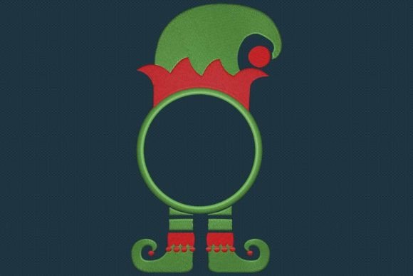 Elf Monogram: A Festive Embroidery Design for Seasonal Creations