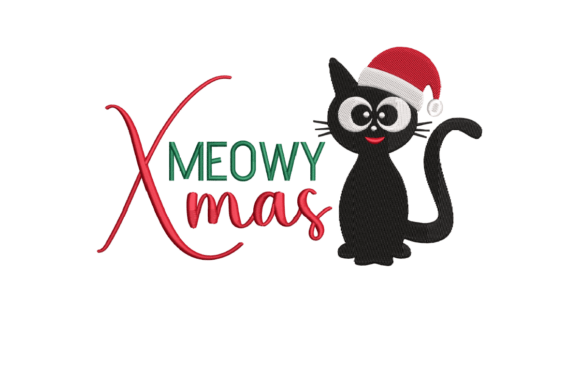 Meow Christmas Embroidery Design Review for Real Projects