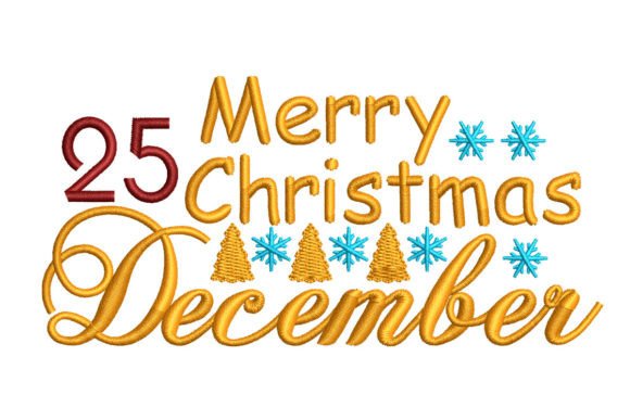 Merry Christmas 25 December Embroidery Review