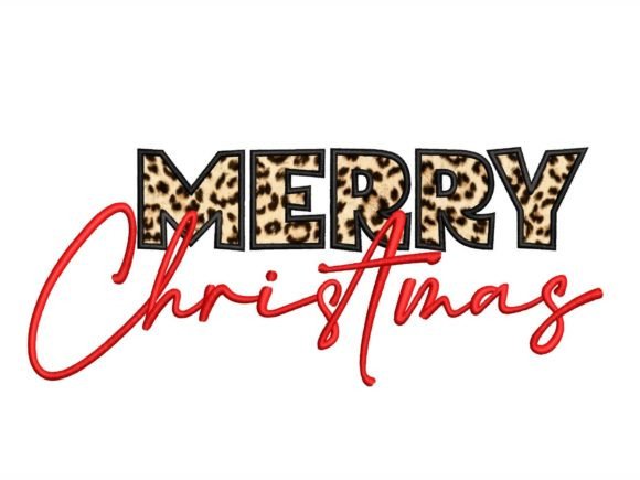 Merry Christmas Applique: A Versatile Design for Holiday Personalized Gifts