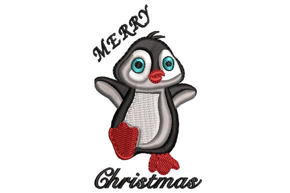 Merry Christmas Penguin Embroidery Design Review