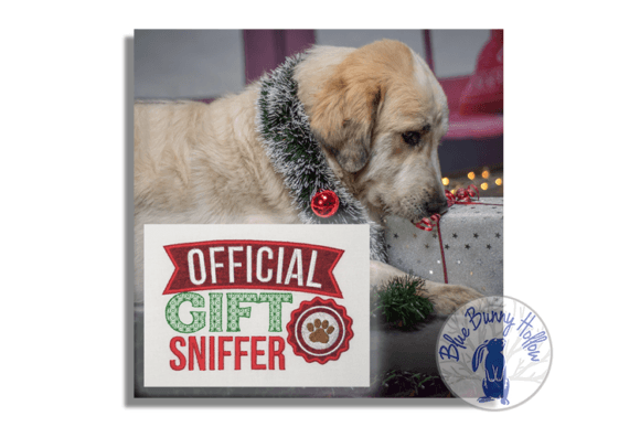 Official Gift Sniffer: A Canine Christmas Embroidery Design Review