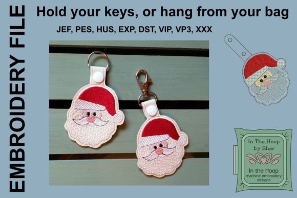 Santa Key Fob Review: A Festive Embroidery Design for Seasonal Creations