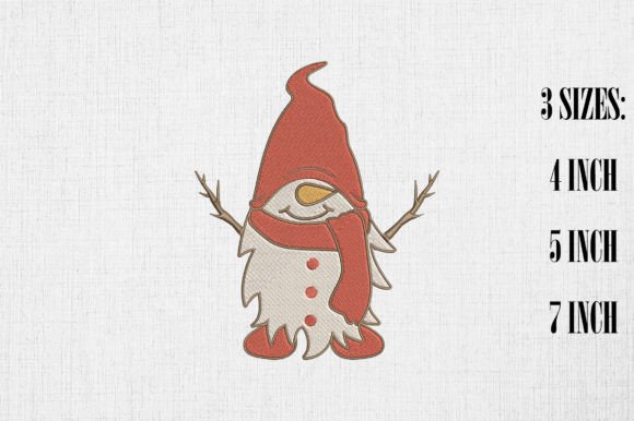 Snowman Gnome: A Festive Embroidery Design for Craft Fairs