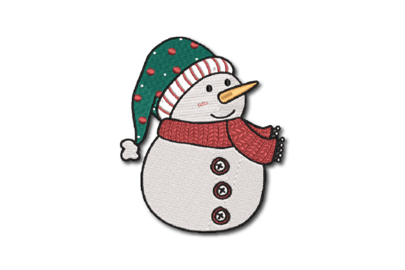 Snowman with Christmas Hat: A Heartwarming Embroidery Design for Personalized Gifts